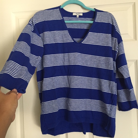 Madewell Royal Blue pullover vneck sweater