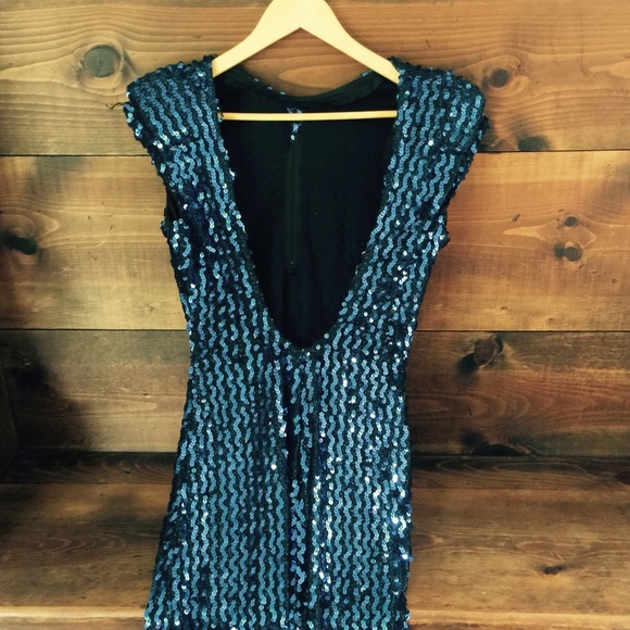 Vintage blue party dress - Picture 3 of 3