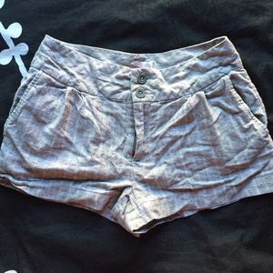 Grey Fabric Shorts