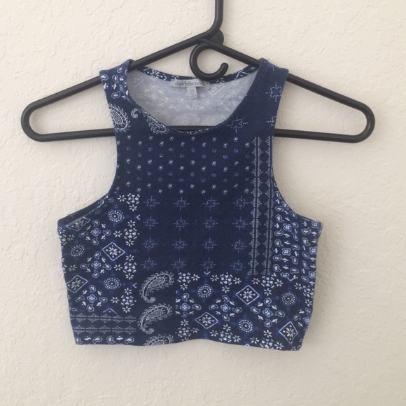 Royal blue crop top - Picture 1 of 3