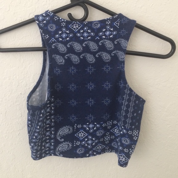 Royal blue crop top - Picture 2 of 3