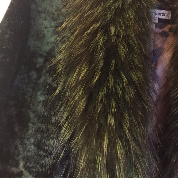 Super stylish coat with a real fur collar - Picture 2 of 4