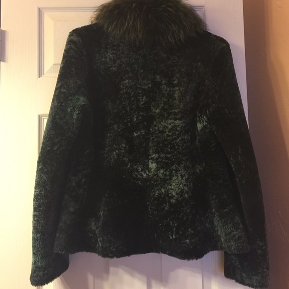 Super stylish coat with a real fur collar - Picture 4 of 4
