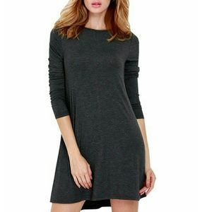 Dark Grey Longsleeve Tshirt Dress