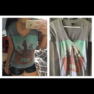 Obey V-neck