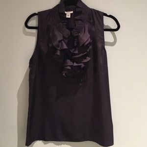 J Crew sleeveless ruffle blouse