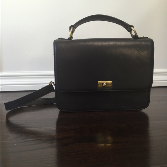 J. Crew black leather Edie purse