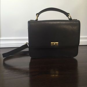 J. Crew black leather Edie purse