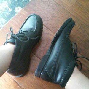 Black Leather Ankle Boots