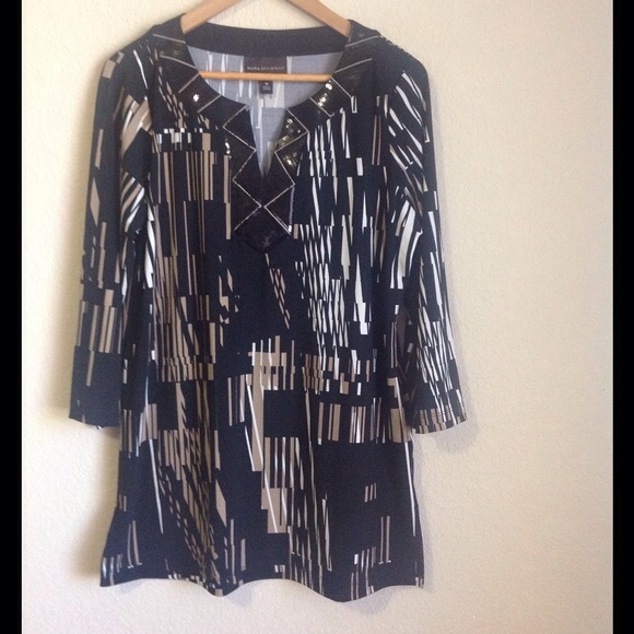 Dana Buchman Sequin Neckline Tunic - Picture 3 of 4