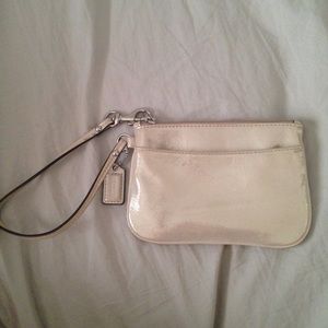 Coach shimmer wristlet