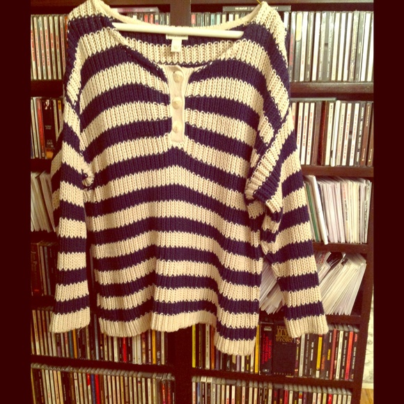 Striped cotton sweater