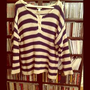 Striped cotton sweater