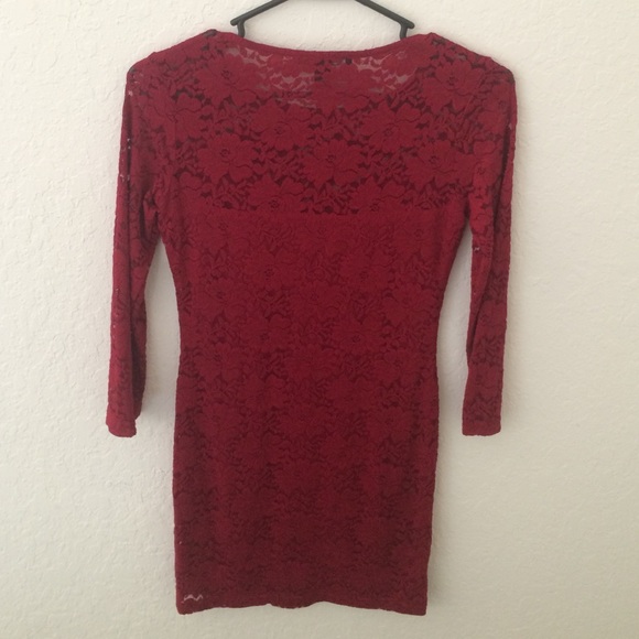 lace red dress - Picture 2 of 4