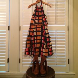 Halter dress with pockets