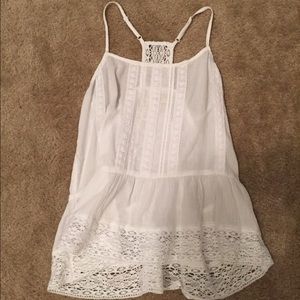 White lace tank top from Target Nwot xs