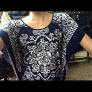 Bohemian navy top