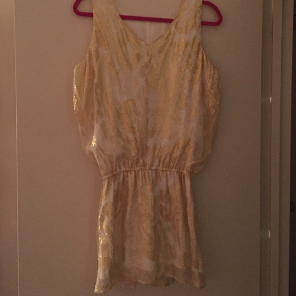 White and gold dress