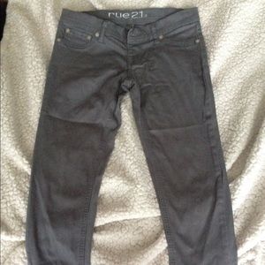 Grey rue 21 skinny jeans