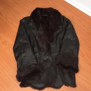 Rabbit fur coat