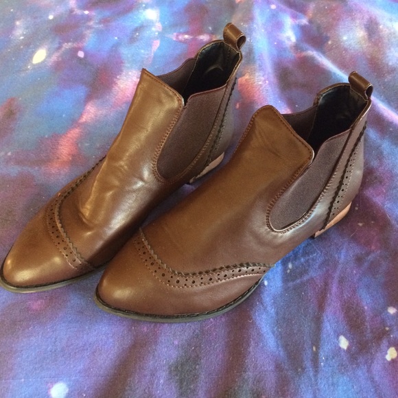 Faux Leather Ankle Boots - Picture 1 of 4