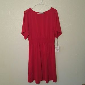 Calvin Klein red knee length dress