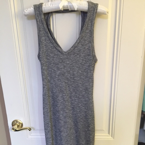 Target ribbed gray midi dress