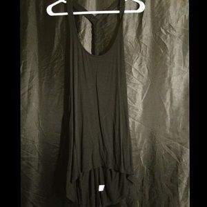 Black tank with braided strap in back hi-low