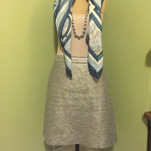 Kate Spade Silver Tweed Skirt