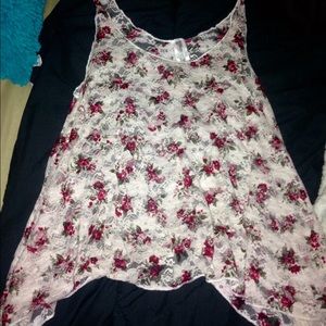 Cute floral Lacey tank