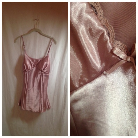 🚫SOLD Silky Pink Lingerie Inspired Top 💕 - Picture 1 of 4