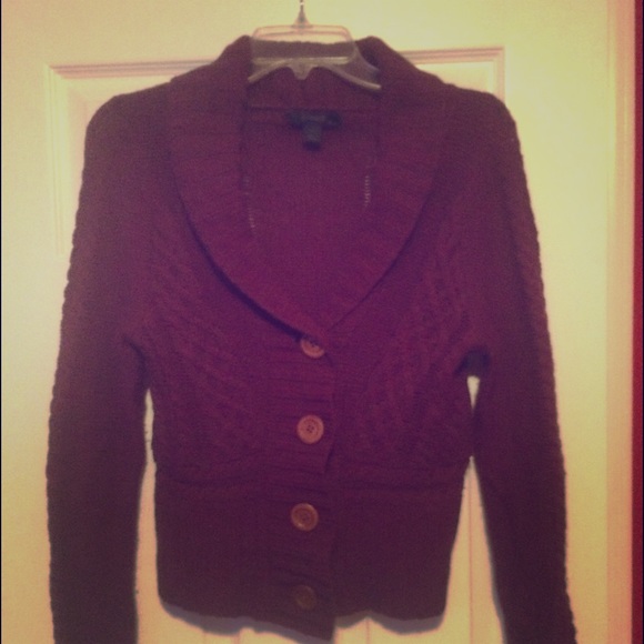 Express burgundy cardigan SOLD