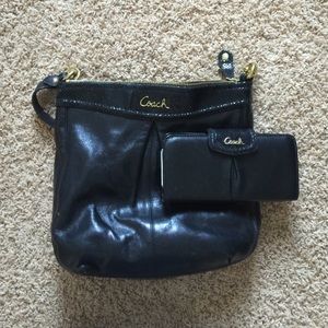 Authentic Coach handbag and wallet.