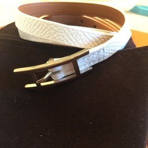 Hermes Hapi 3mm leather wrap around bracelet