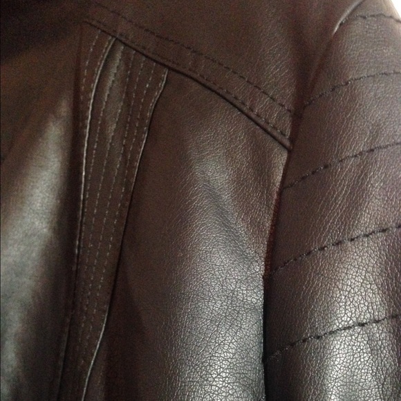 π« SOLD Xhiliration Black Faux Leather Jacket - Picture 4 of 4