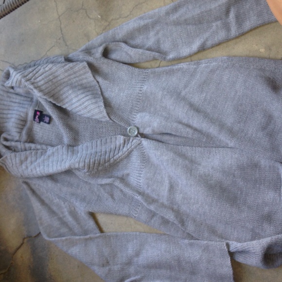 Grey long cardigan