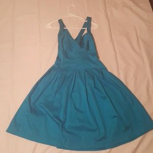 Designer Calvin Klein Turquoise Dress