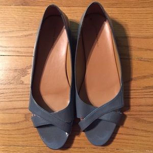 Grey Banana Republic Open Toe Flats