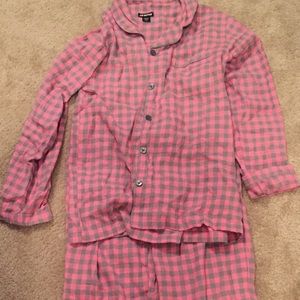 Joe boxer small pj set pink and grey plaid