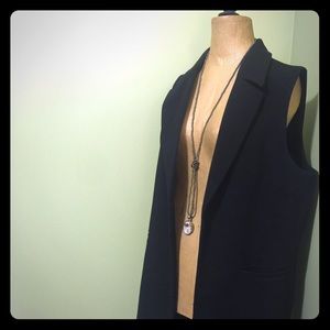 The Savile Row Company Long Black Vest