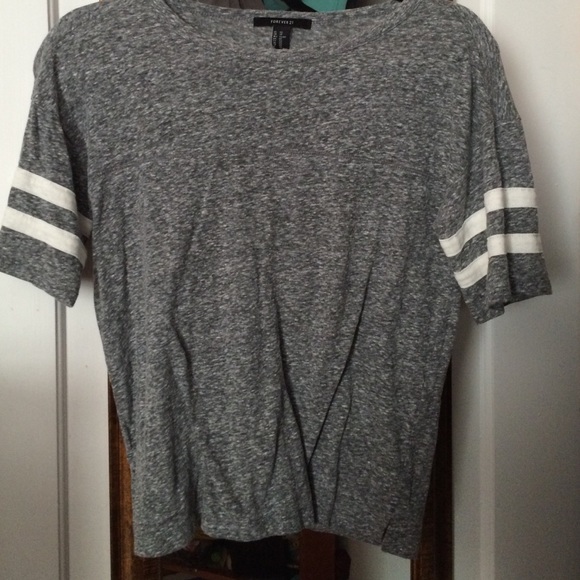 White striped gray shirt