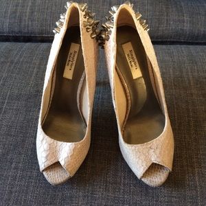 Vera Wang studded spike heels