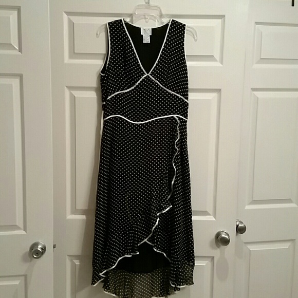 Black/white polka dot dress