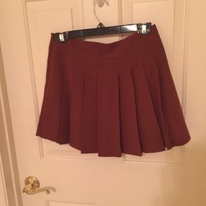 Pleated Crepe Woven Skirt