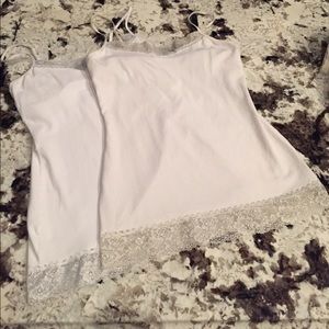 Express Sexy Stretch Tank - white and off white