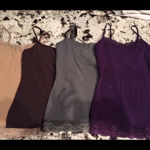 Express bra cami tank - beige brown grey purple