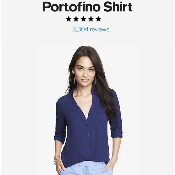 Portofino shirt in royal blue small