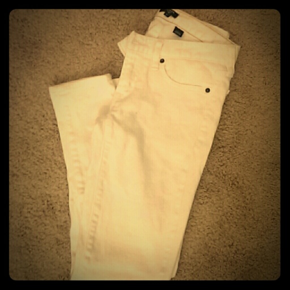 J Crew White Stretch Toothpick jeans, size 24