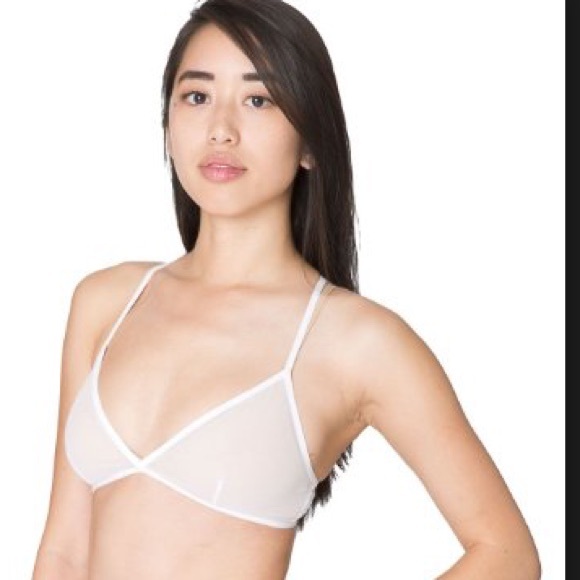 American Apparel Micro Mesh Bra: white
