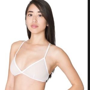American Apparel Micro Mesh Bra: white